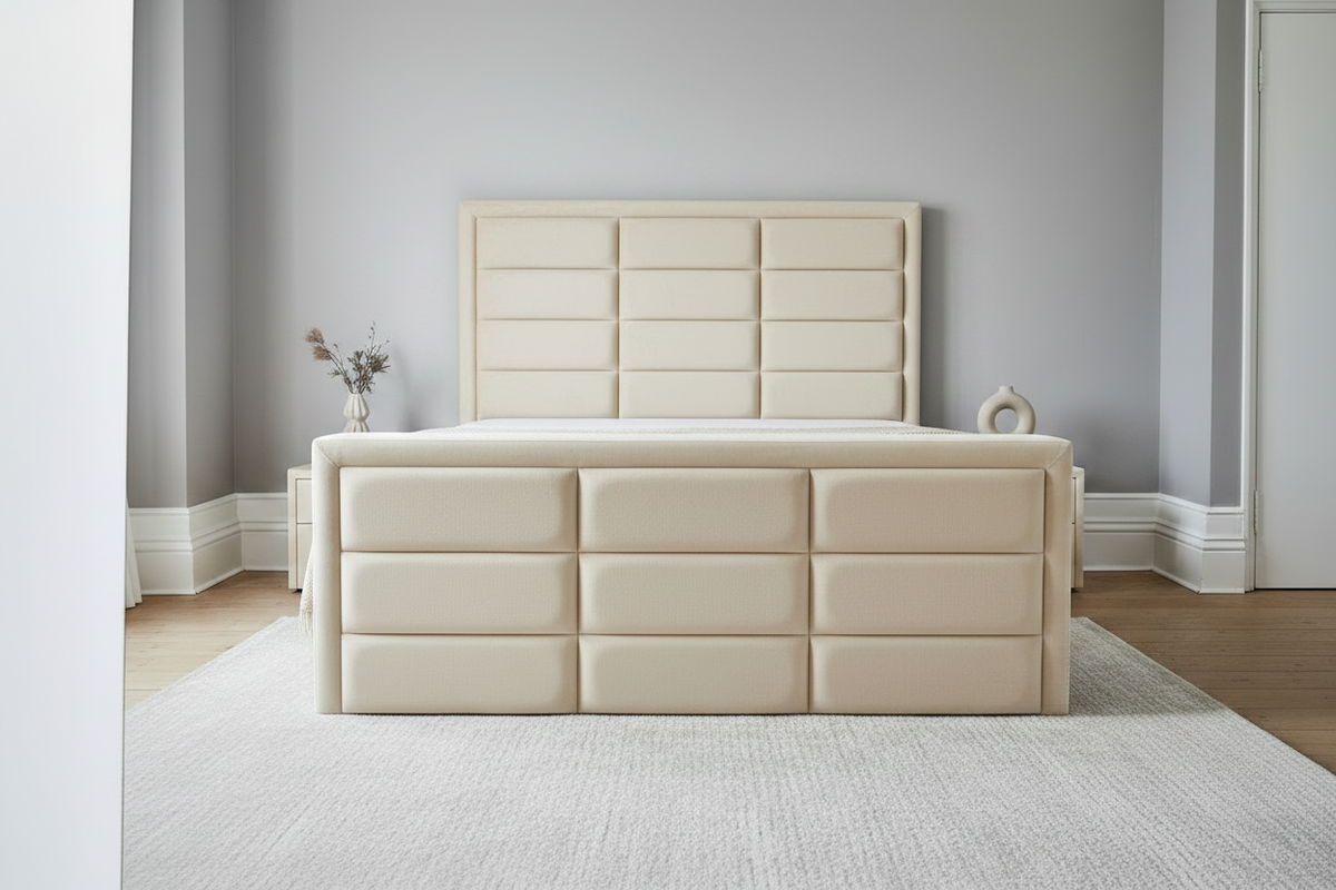 Milano Bed - Cream
