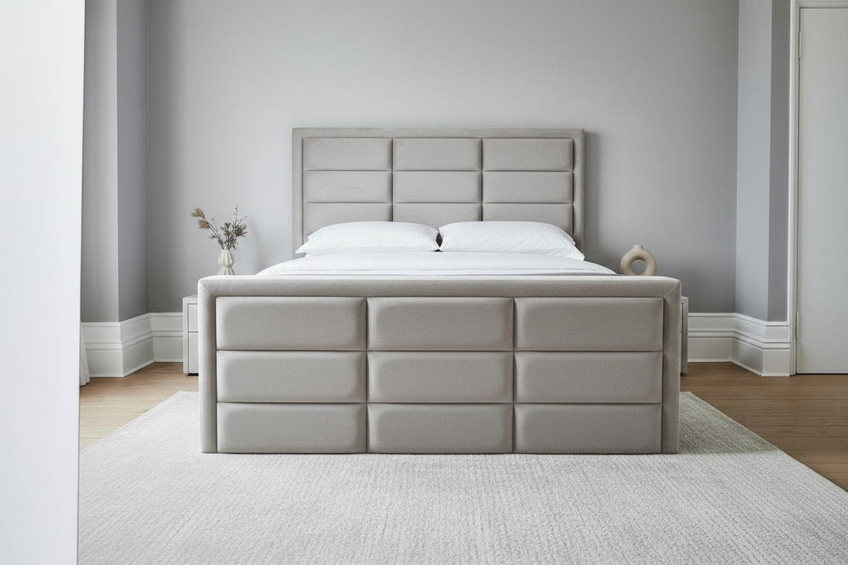 Milano Bed - Light Grey