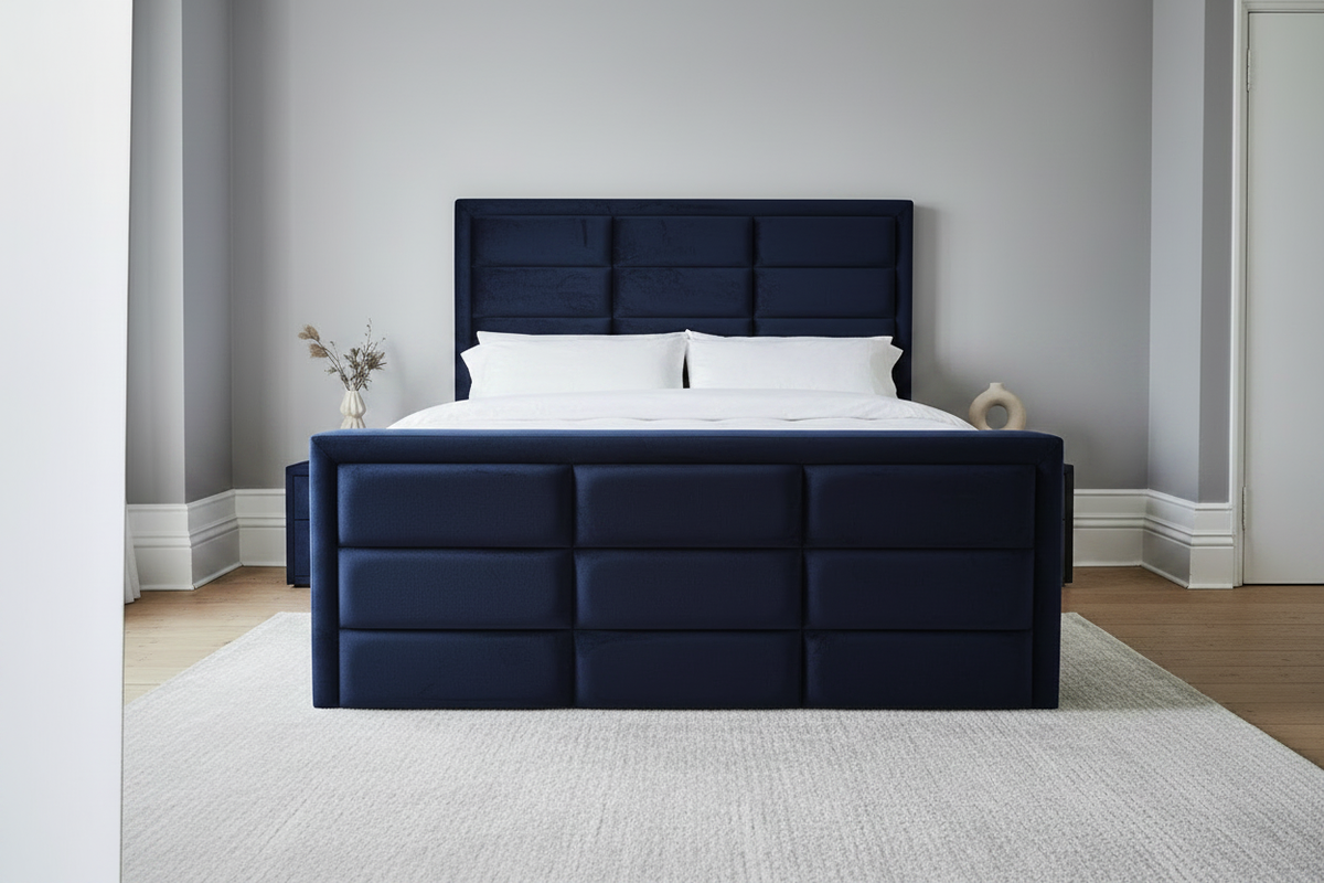 Milano Bed - Navy