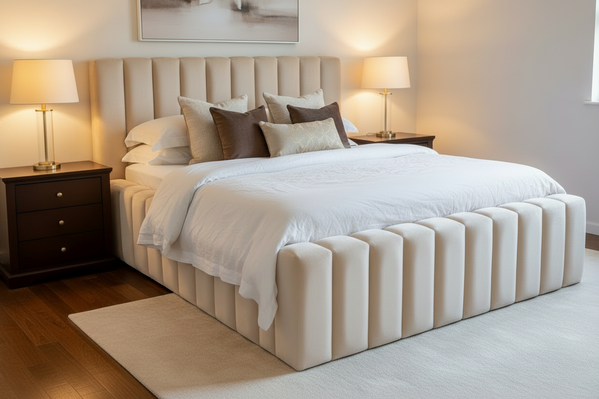 Sapphire Bed - Ivory Cream